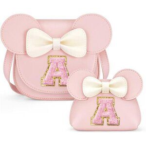 Toddler purse crossbody bag wallet set gifts for girls age 3 4 5 6 7 8 pink